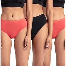 Women's High Coverage Super Combed Cotton Mid Waist Hipster with Ultrasoft Exposed Waistband and StayFresh Treatment (Pack of 3_Colors & Prints May Vary)-image-87