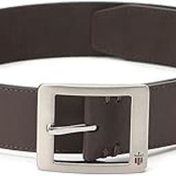 Men Solid Casual Premium Leather with Brush Nickel Buckle Belt-27