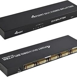 DVI 1 in 4 Out Split 1 Video Signal to Displays Power Switcher Adapter 2 Port Distributor Monitor Support Resolution up to 4K2K-23