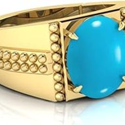 7.25 Ratti Firoza (Turquoise) Original Stone Adjustable Ring For Men And Women With Lab Certified A-02-image-86