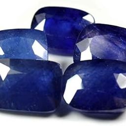 Natural Blue Sapphire at Wholesale Lot (Rs 225/carat) Fine Quality Rectangle Shape नीलम Loose Gemstone for Reselling Astrologers Jewellers Crystal Healing Kanya Rashi Virgo Zodiac Sign-picture-17