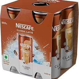 Nescafe Cafe Style Cold Coffee, Classic Latte, 200 ml (Pack of 4)-image-77