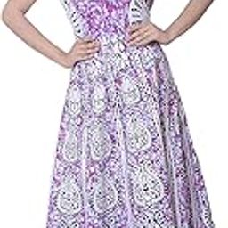 Women's Cotton Rajasthani Jaipuri Traditional Floral Printed Long Midi Maxi One Piece Dress-image-42
