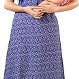 Women's Premium Cotton Feeding Nighty - Hidden Zippers-picture-38