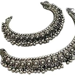 COSMOS SYSTEMS Beads Oxidized Ghungroo Anklets Payal For Women's & Girl's-image-42