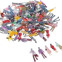 MERISHOPP Lot of 100 pcs HO Scale Model Train Building Layout Painted Figures 1/100-1