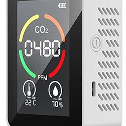XZQYDS Digital CO2 Meter Air Monitors 1200mAh Accurate Air Analysis with Temperature & Humidity Sensors for Office Use-image-88