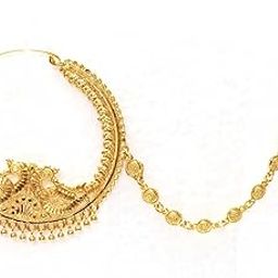 Women's Uttarakhand Garhwali Phadi Nath With Chain-image-8