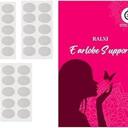 Ralxi Invisible Ear Lobe Support for Earrings | Earlobe Tapes and Stickers| earring supporter for heavy earrings| torn or Stretched Girls ear | Transparent ear tape for big hole (Pack of 30 Patches)-image-95