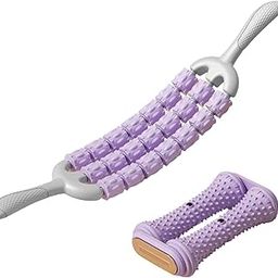 CALANDIS™ Massage Roller Stick Gym Handheld Shoulders Thighs Sports Body Muscle Roller Purple | Rollers | Fitness Equipment & Gear | Fitness Running & Yoga-image-36