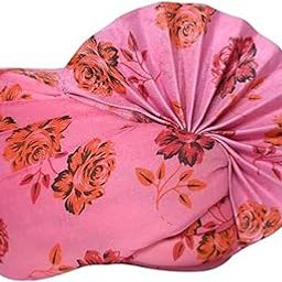 WEDSTYLE Wedding Turban Dulha Collection Stylish Pagri//Pagdi for Barati/Swagat/Welcome Pink Flower Print Pagdi for Men & Women - Unisex-image-19
