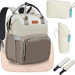 Motherly Envy Diaper Bag for Mothers for Travel, Maternity Bag for Newborn Baby, Mother Travelling Bag, Multi Pocket Waterproof Hospital Bag for moms with Offers (Cream Grey)-picture-11