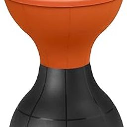 Homestic Damroo Style Both Sided Plastic Sitting Stool for Indoor & Outdoor (Black & Orange)-image-78