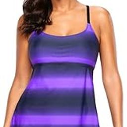 ELBME® 2021 Euro an and American Large Size Split Swimsuit Female Fat Woman Gradient Swimsuit Bikini Tankini Factory Wholesale Purple 3XL_1-image-58