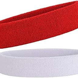 R-LON Workout Headband for Women & Men - Moisture Wicking & Non-Slip Exercise Hairband or Sports Sweatband -Ideal for All Sports Like Tennis, TT, Badminton, Running and Yoga (2 PC) A31-image-71