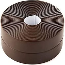 Swilak Caulk Strip Self Adhesive Tape Waterproof Sealing Tape Sealant Strip for Kitchen, PVC Self Adhesive Caulking Sealing Tape for Kitchen Sink Toilet Bathroom Shower (3.2m*3.8cm, Brown)-image-95
