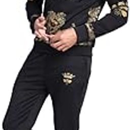 Polyester Printed Track Suit For Men | Men's Co-ord Sets| Slim Fit Perfect for Jogging and Lounging-image-70