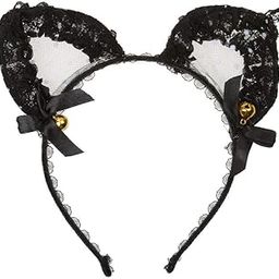 EN-VOLANT Women's Lace Cat Bunny Ears Hairband Headband Costume Dress Up-image-99