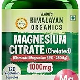 Vlado's Himalayan Organics Magnesium Citrate (Chelated) 1000mg | Support Heart And Bone Health | Good For Muscle Relaxation - 120 Veg Capsules-14