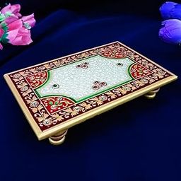 Marble Puja Chowki (Rectangular, 4x6)-image-14
