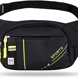NFI essentials Waist Chest Bag for Men Women Belt Sling Pouch Crossbody Unisex Crossover Fanny Pack One Side Travel Hiking Zip Bag Multipurpose Adjustable Strap Shoulder Running Money Phone Bag-59