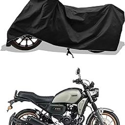 All Weather Bike Cover for 2025 Yamaha FZX Hybrid Bike Cover with Water-Resistant and Dust Proof Premium 190T Fabric_Entire Black-image-75