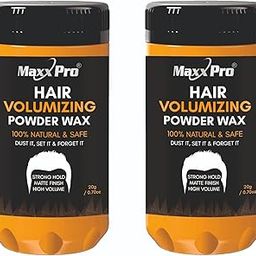 Maxxpro Hair Volumizing Powder Wax with Strong Hold | Matte Finish Powder-Wax (40GM) VOLUMIZERV Wax Strong Hair Volumizer Powder Volume For Men(Pack of 2)-52