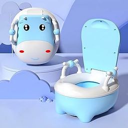 MomNess Potty Training Seat, Detachable Design, Smooth Inner Wall, Toddler Potty Trainer Chair, 1-5 Years, Free Cleaning Brush, Free Cleaning Brush, Potty Chair (MNPS1 BLUE)-image-58