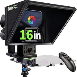 ILOKNZI i5,16 Screen, Large Liftable Teleprompter, Metal Teleprompters for 14" Tablets with Adjustable Tempered Optical Glass, Support Wide Angle Camera Lens, make videos at home and outdoors-25