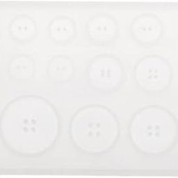 MERISHOPP®2x1 Set Button Shape Silicone DIY Jewelry Mold Resin Mould Baking Shape Mould|Crafts | Multi-Purpose Craft Supplies | Crafting Pieces | Resin Craft Molds & Supplies-1