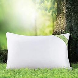 SPREAD SPAIN ® Microfiber Aloe Vera Gel Pillow Comfortable Anti-Bacterial and Anti-Allergic Sleeping Pillow for Sensitive Skin, Super Soft (45 x 68 cm, White)-image-63
