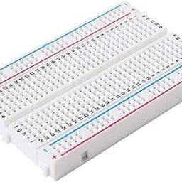 ERH India Medium Size bread board/breadboard 8.5cm x 5.5cm 400 holes Transparent/White for DIY Electronic experimental, Science Project, Robotic projects etc.-image-4