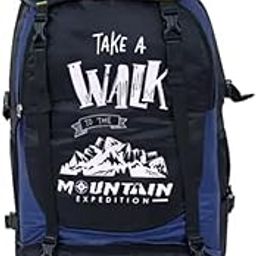 Ipsum Mountain Expedition Hiking Backpack, Navy Blue and Black, Large Capacity Rucksack with Multiple Compartments-image-70