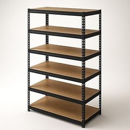 BLADESMITH Store 6-Tier Boltless Storage Rack Heavy-Duty Storage Organizer, Multipurpose Iron Shelves, Garage & Home Shelving, Adjustable Metal Shelf with Wooden Planks-image-61