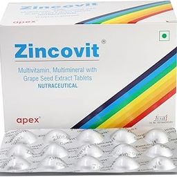 Apex Zincovit Multivitamin Tablets- 15s,Pack of 10 Strips-1