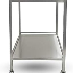 Saifix Hospital Trolley Stainless Steel Utility Cart 2 Tier Commercial Heavy Duty Food Rolling Cart with Wheels Kitchen, Restaurant, Hospital, Laboratory and Home (16 * 16 * 29)-image-21