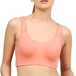 Sports Bra, Low Impact Women's Cotton Everyday Sports Bra - All Day Comfort, Non Padded, Wirefree, High Coverage-11