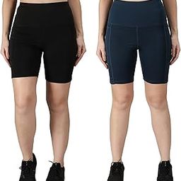 Active wear Knee Length Leggings, Tights for Women | Non Transparent | Squat Proof | Buttery Soft Fabric | Sports Fitness | Polyester Knee Length Leggings Tights (Combo Product)-image-49