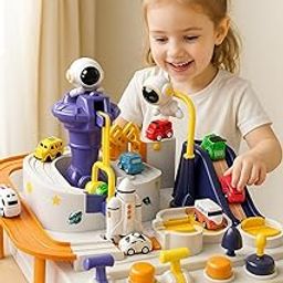 Storio Car Race Tracks for Boys, Adventure Toys for 3+ Year Olds, City Rescue Vehicle Puzzle Playset for 3-7 Year Old Boys|Stem, Montessori, Fine Motor Skills Development Toy, Multicolor-image-14