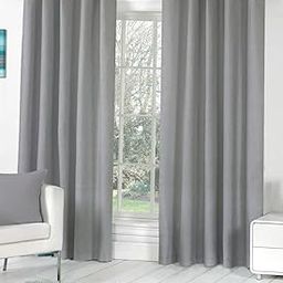 Homefab India Royal Silky Grommet Door Curtain - 7 feet, Grey - 2 Piece-image-42