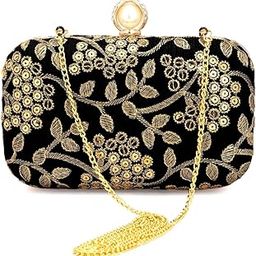 Women's Grapes Work Box Clutch (Black)-12