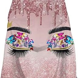 Barber Cape Hello Glitter Gorgeous Eyelash Pink Salon Apron Hair Cutting Cape Barbershop Kits For Women-55''X66'', Pink, 55x66 Inch (Pack of 1)-image-54
