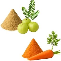 Myla Organics Hair & Skin Wellness Combo Powders (Amla + Carrot) - 2x100g = 200 gram-image-29