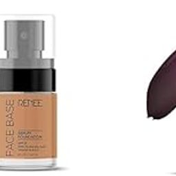 RENEE Face Base Serum Foundation -07 Regal 25 MlMadness PH Lip Gloss 4.5ml| Black Gloss with Pink Payoff| Enriched with Shea Butter| Soothes, Repairs & Moisturizes Dry Lips| Glossy Non Sticky Formula-12