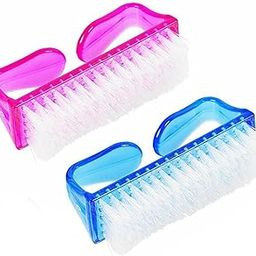 LANELLIE 2 Pcs Handle Grip Nail Brush Fingernail Cleaner Pedicure Scrub Foot Brushes Toes Cleaning Tool Kit (Multicolor) (PACK OF 2) (2 pcs)-image-18