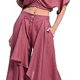 Linen Solid V-Neck Co-ord Set for Women (JV2519)-picture-53
