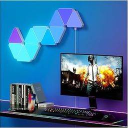 NADS Technologies Plastic Modular RGB LED Triangle Wall Lights - Touch Control, Color-Changing Panels For Home & Gaming Setup (Pack Of 2)-image-28