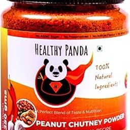 HEALTHY PANDA Pounded Peanut Garlic Chutney Powder / Groundnut Chutni Powder Also Famously Known As Shenga Chatni (100% Natural & Healthy) (500)-image-79