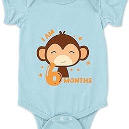 Cotton 6 Month Birthday Print Romper Newborn Blue Baby Romper for baby girl & baby boy-image-43