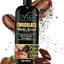 Coffee & Chocolate (200ml) | Body Scrub for Tan Removal | Gentle Exfoliation Scrub for a Smoother Complexion | Tan Removal Bathing Scrub with Goodness of Real Choclate Calming Properties-image-9